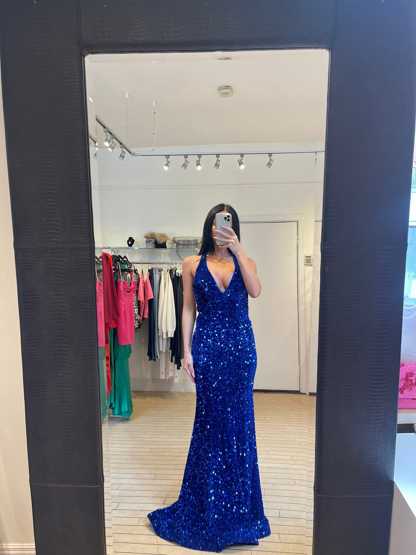 BLUE SEQUIN GOWN