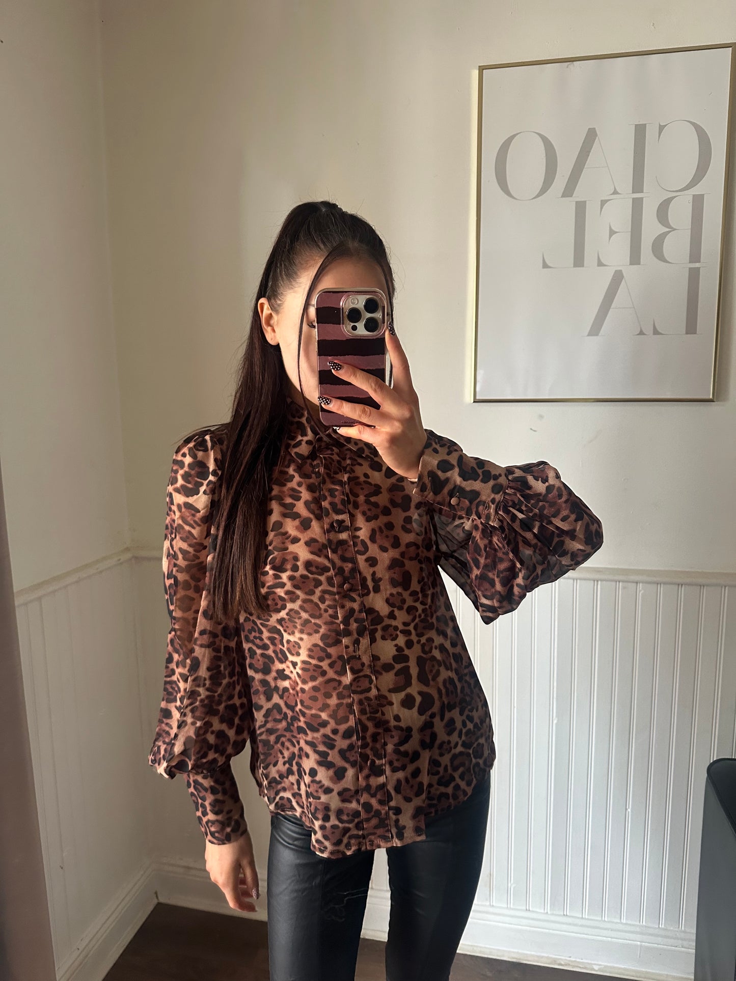 HARLOW SHIRT - LEOPARD PRINT