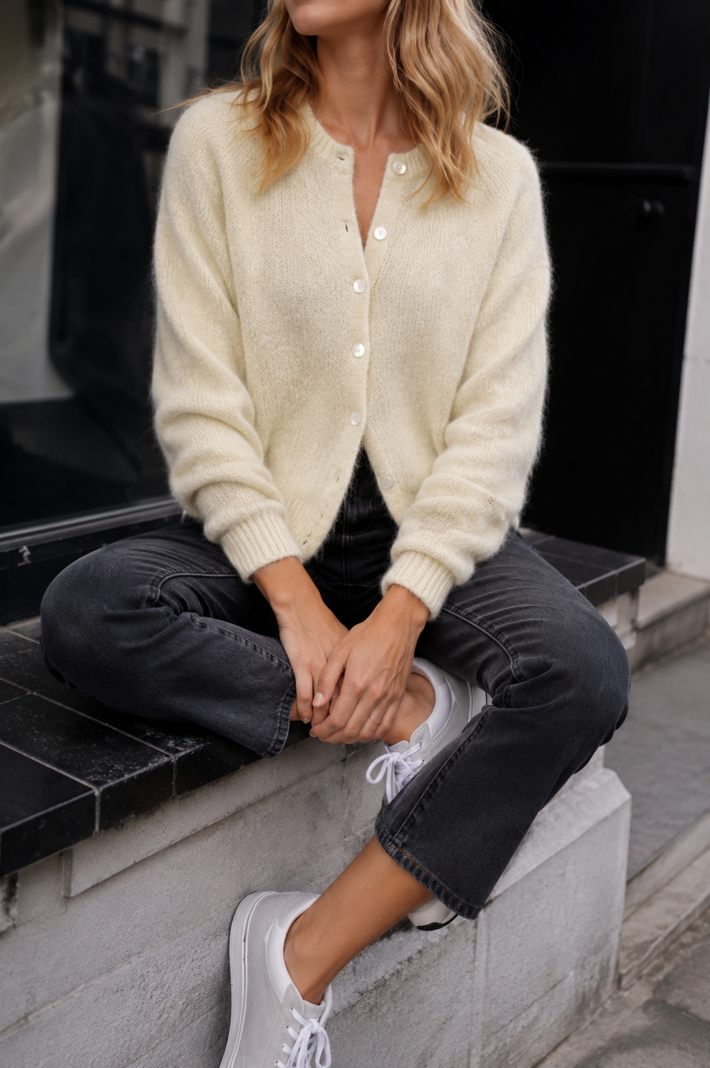 BUTTER YELLOW OVERSIZED PEARL BUTTON- PRE ORDER FOR END OF AUGUST DELIVERY!!!