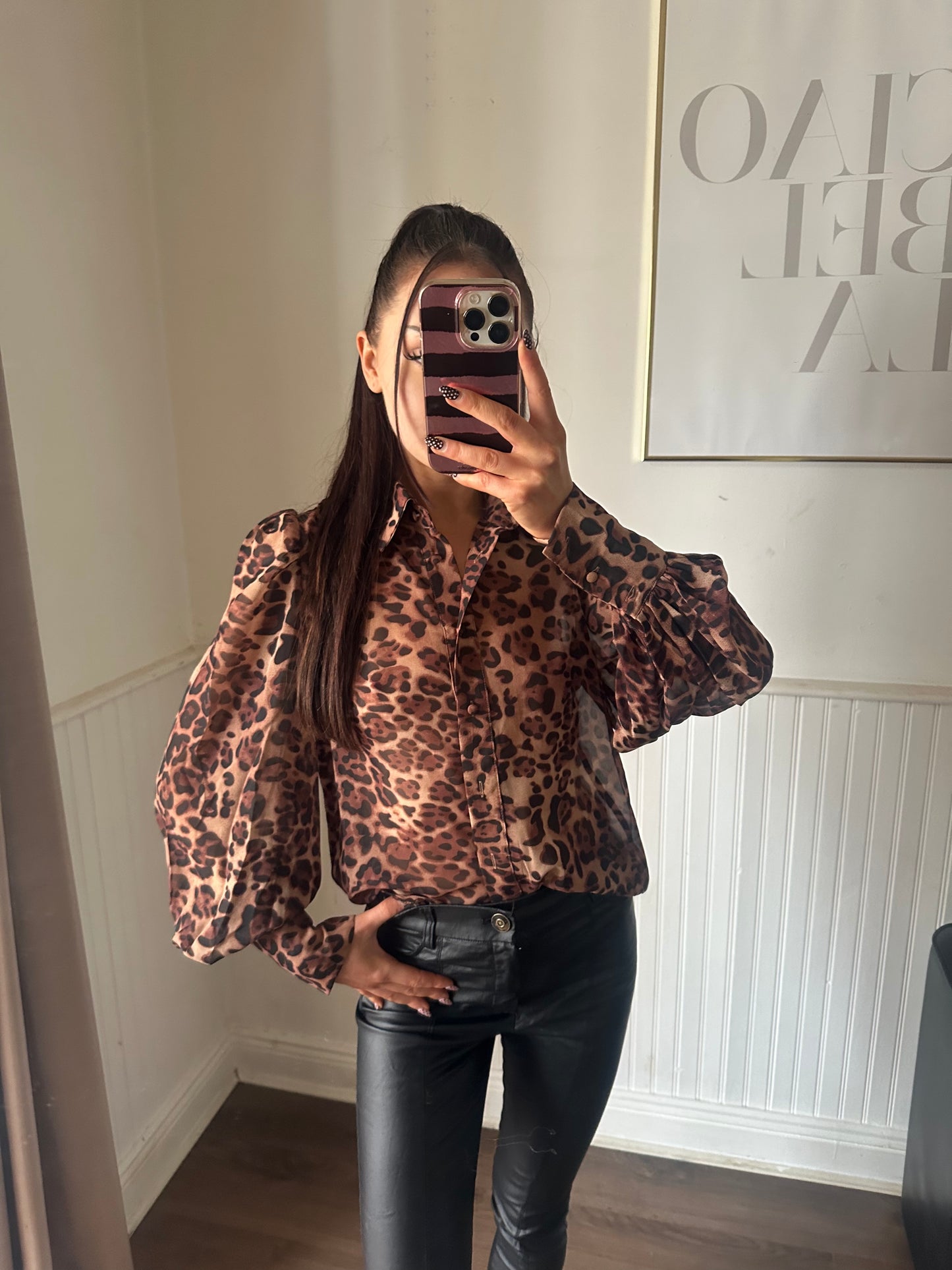 HARLOW SHIRT - LEOPARD PRINT