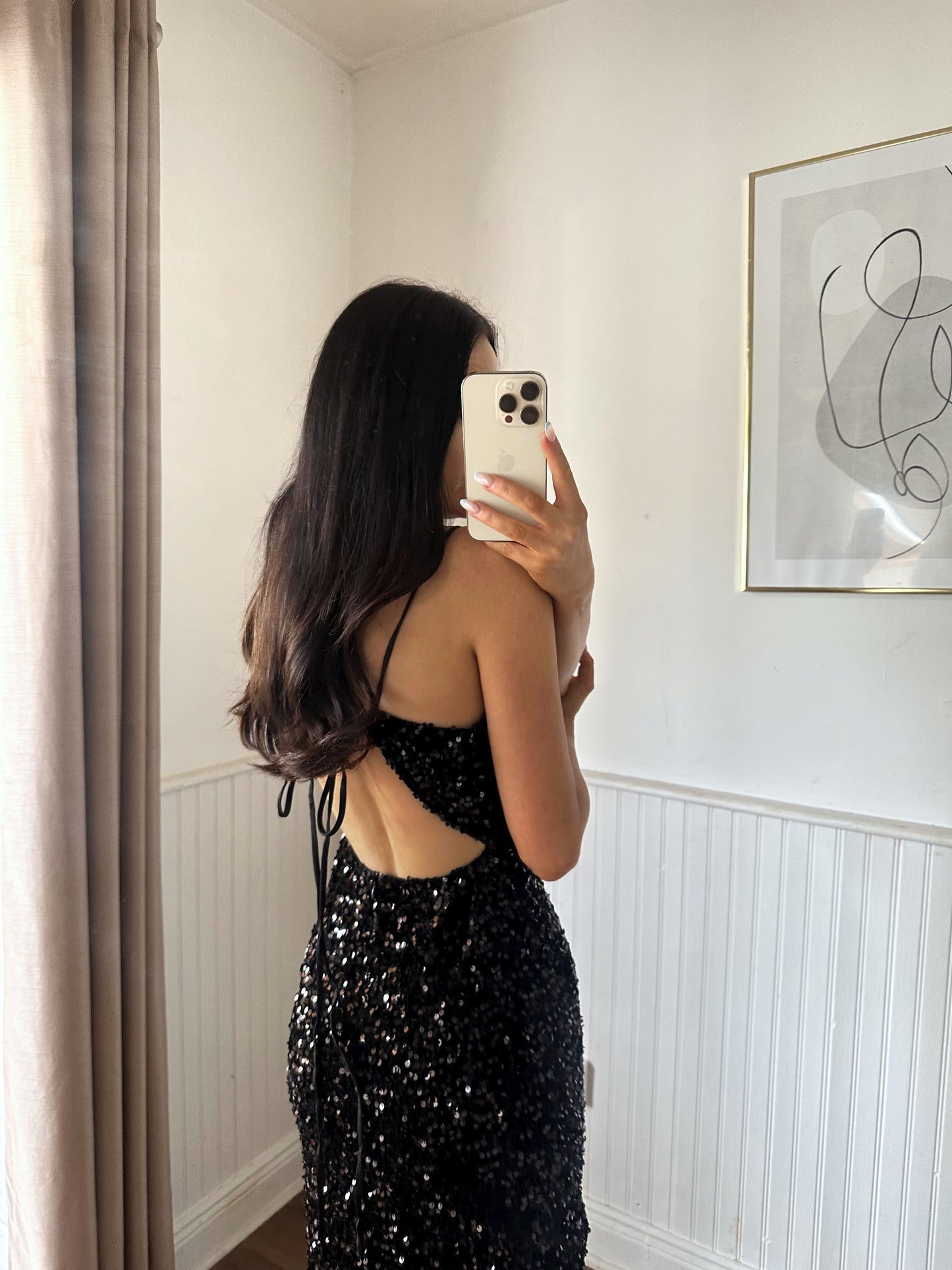 BLACK SEQUIN GOWN