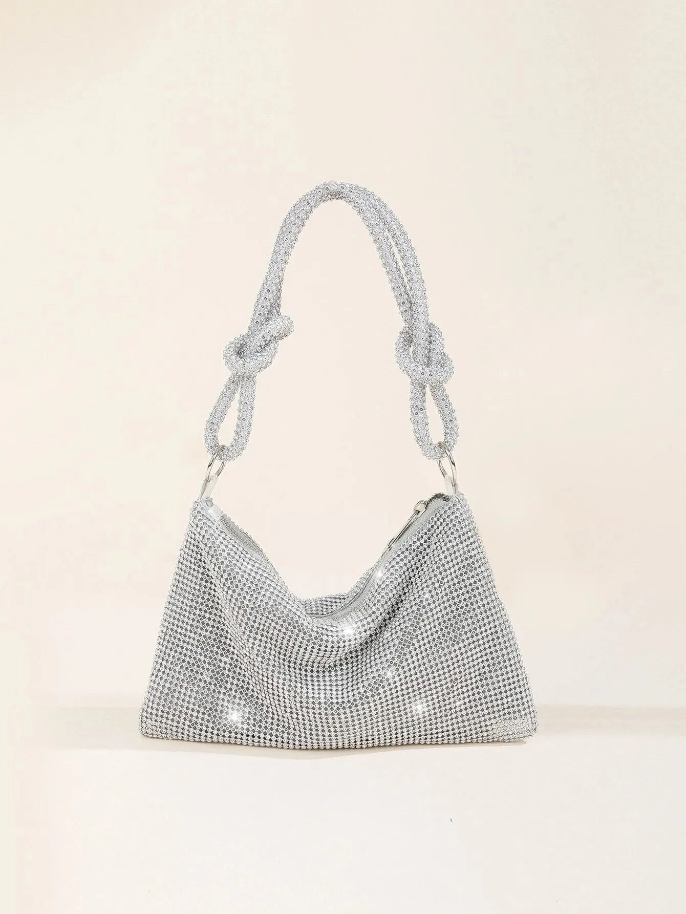 Silver chain handbag sale