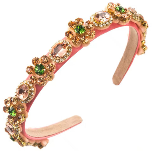 CORAL PINK DIAMONTE HAIR BAND