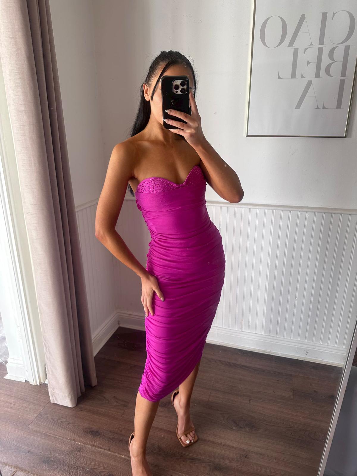 PINK BANDAGE DRESS1