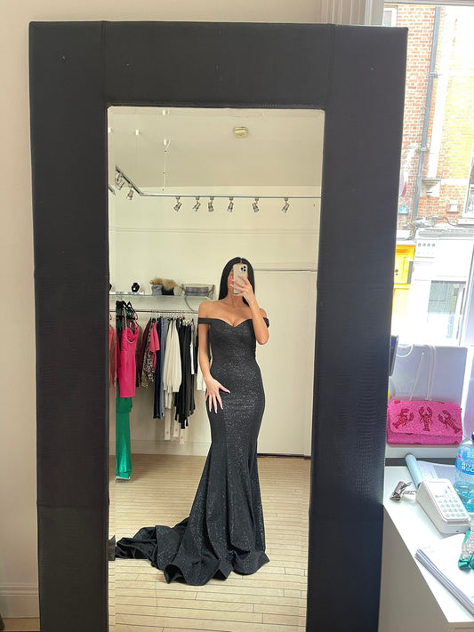 BLACK BARDOT GOWN