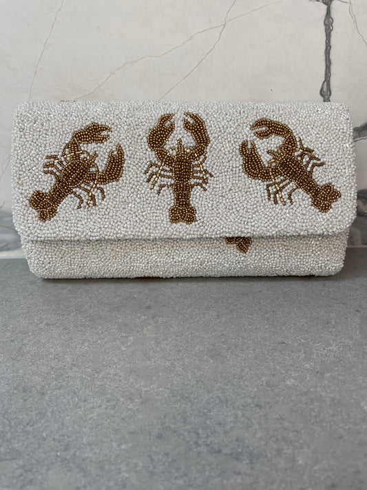 LOBSTER BAG WHITE AND GOLD