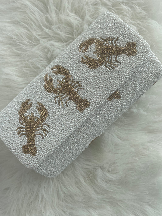 LOBSTER BAG WHITE AND GOLD
