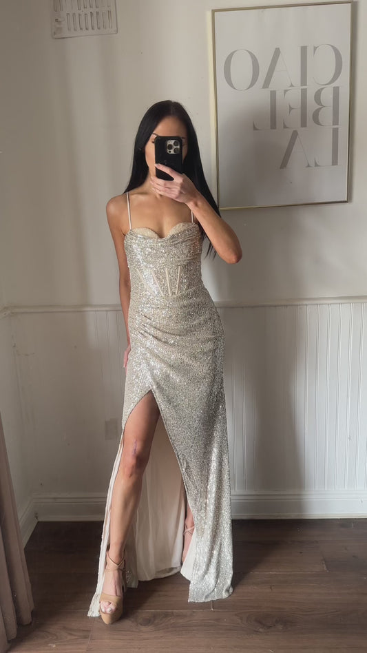 KIMMY GOLD FULL LENGHT GOWN