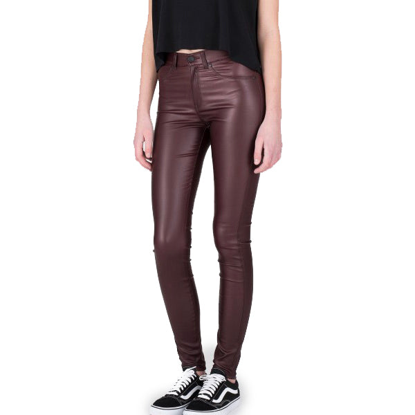 DR DENIM RED METAL FAUX LEATHER