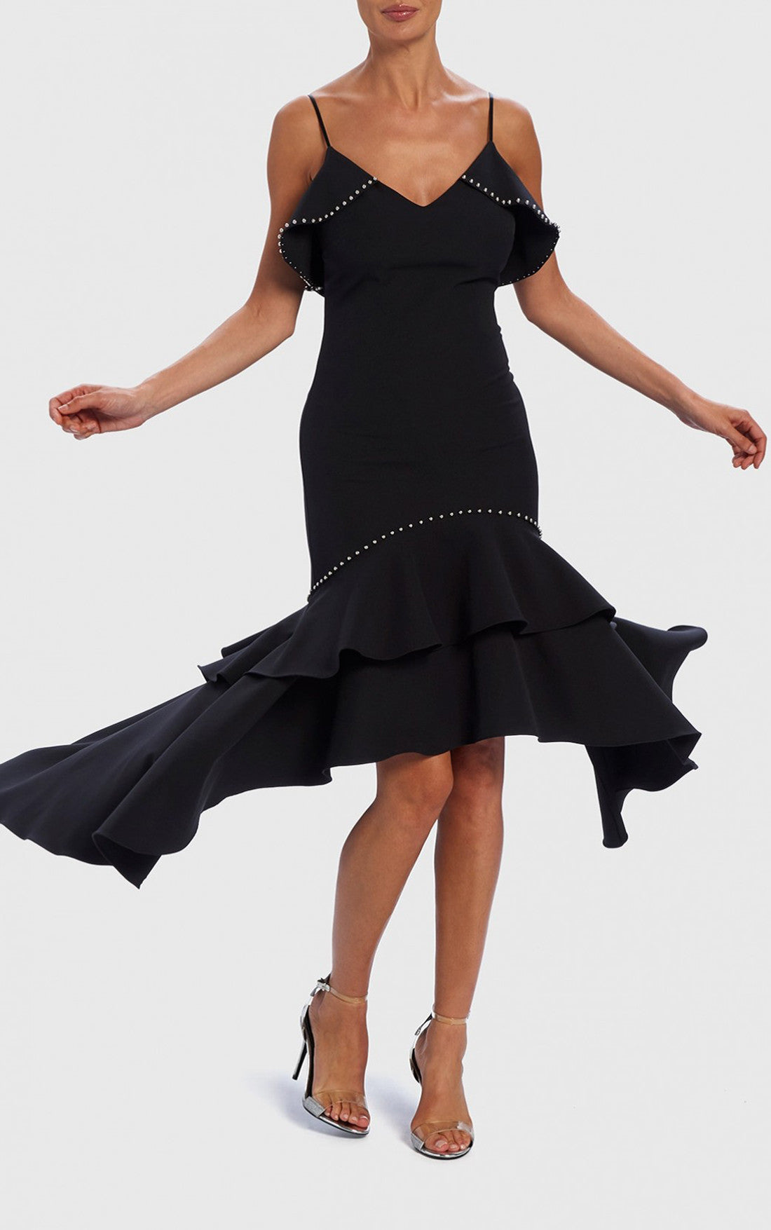 FOREVER UNIQUE GAIA DRESS black party dress