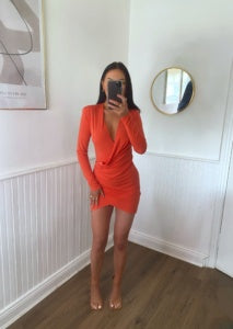FIRE MINI ORANGE short party dress dublin