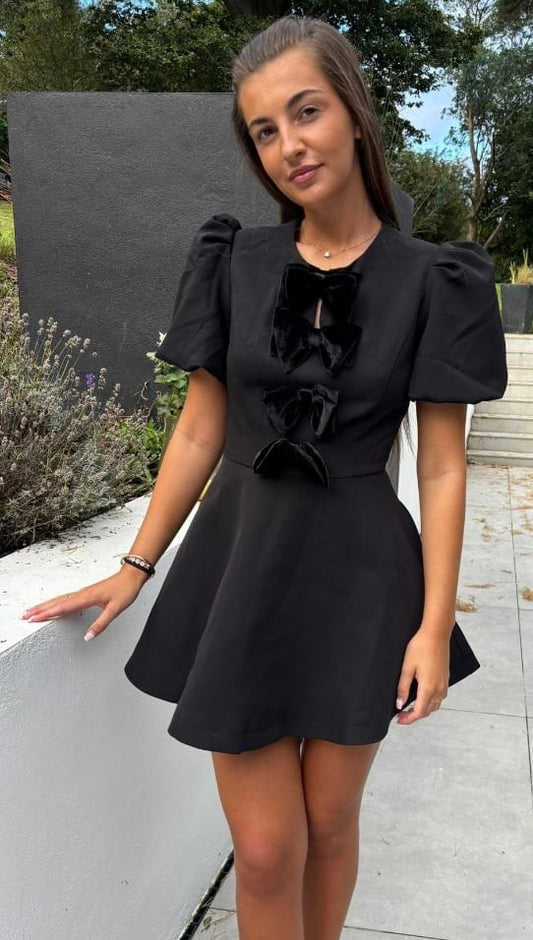 BLACK VELVET BOW MINI