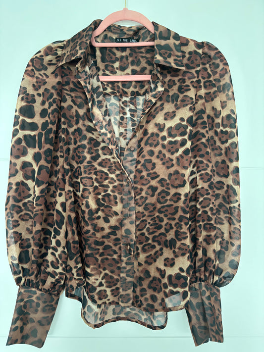 HARLOW SHIRT - LEOPARD PRINT