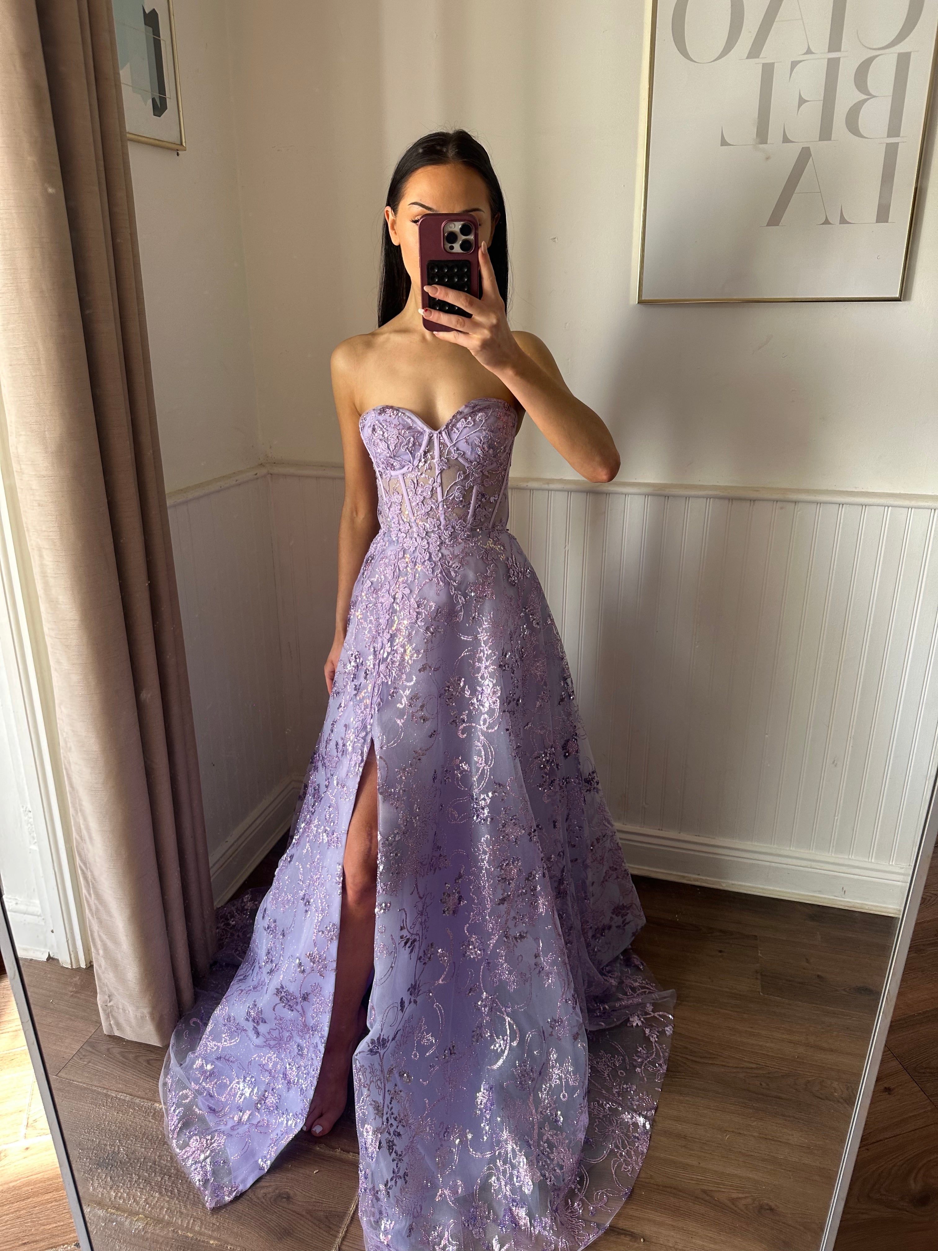 Lilac ball gown best sale