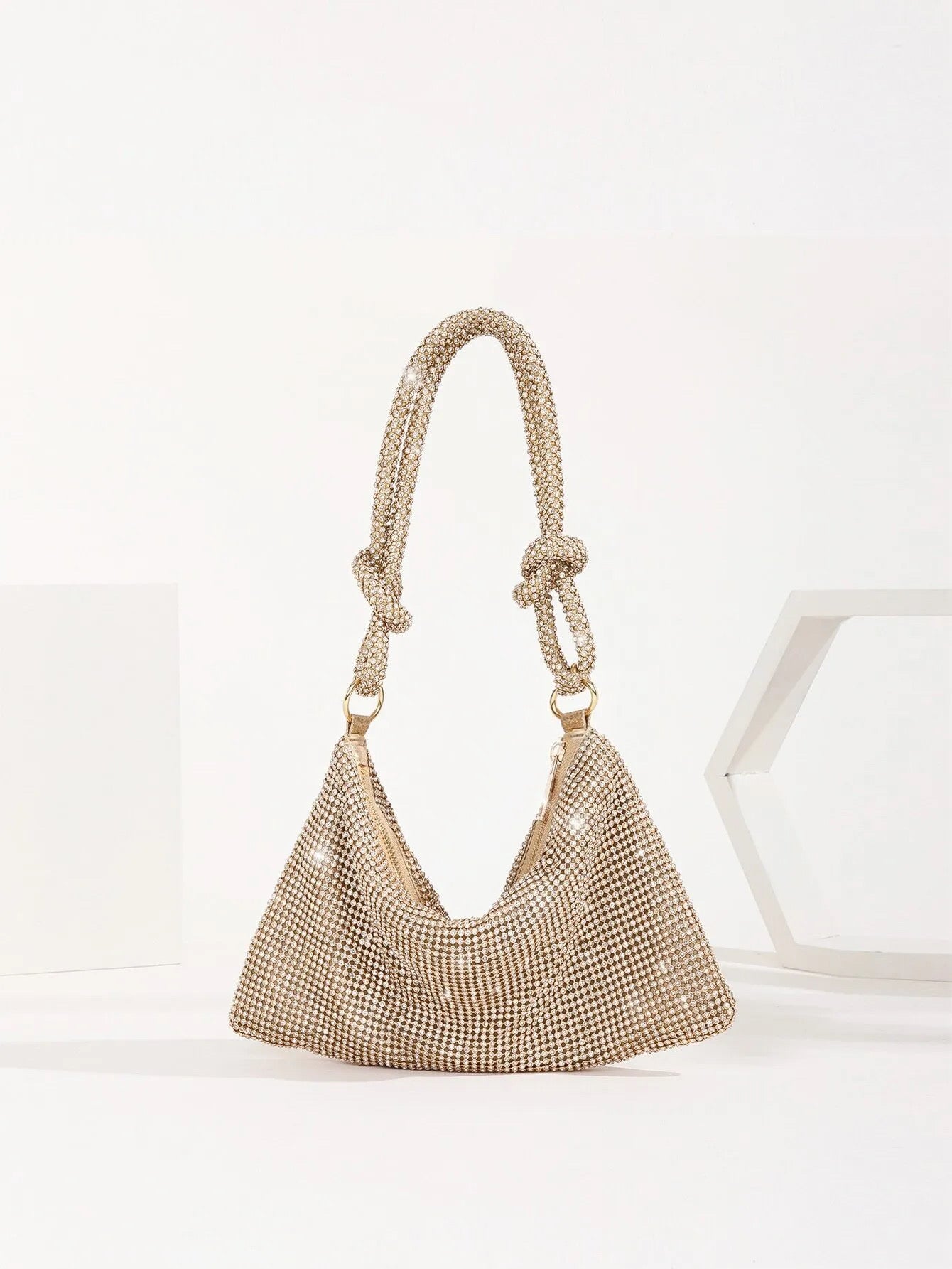 GOLD CHAIN DIAMONTE BAG