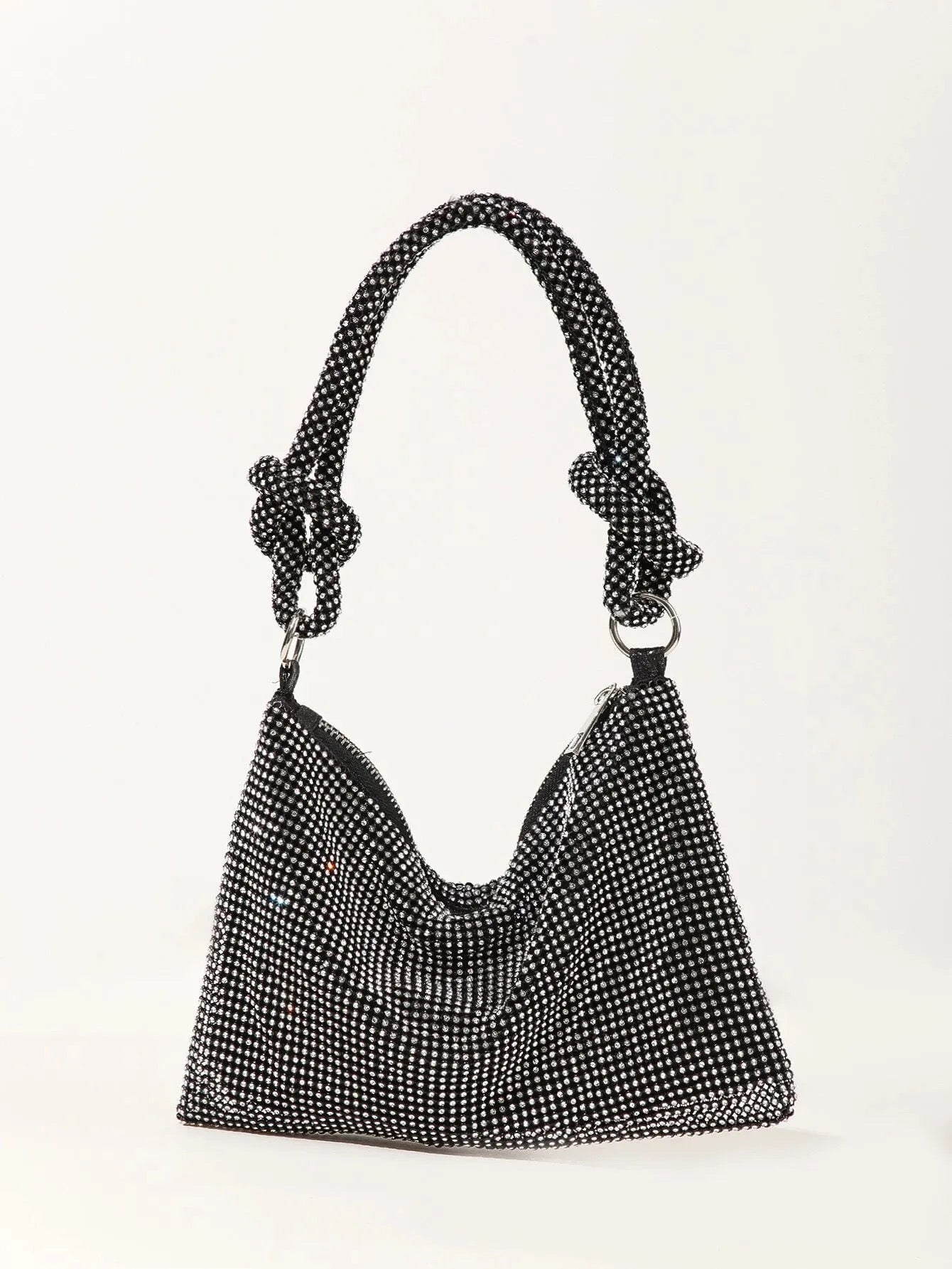 BLACK CHAIN DIAMONTE BAG