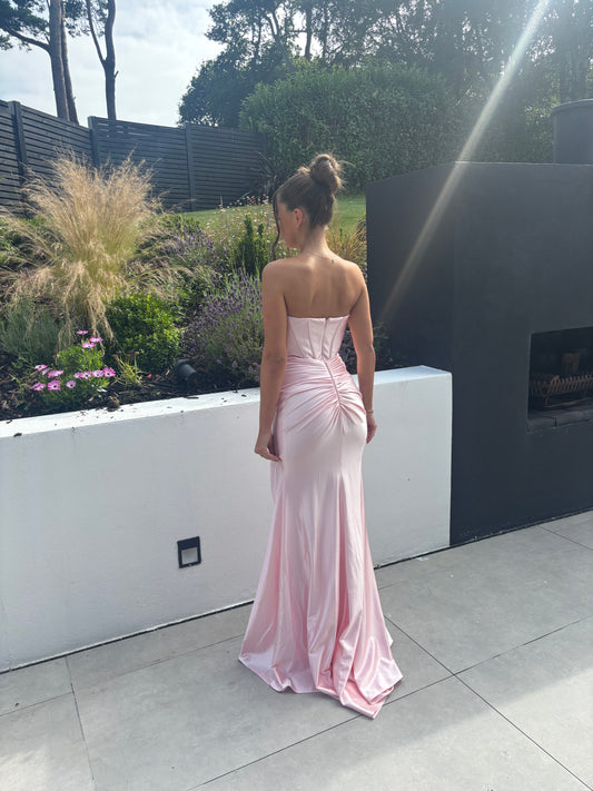 BLUE  FITTED DEBS DRESS