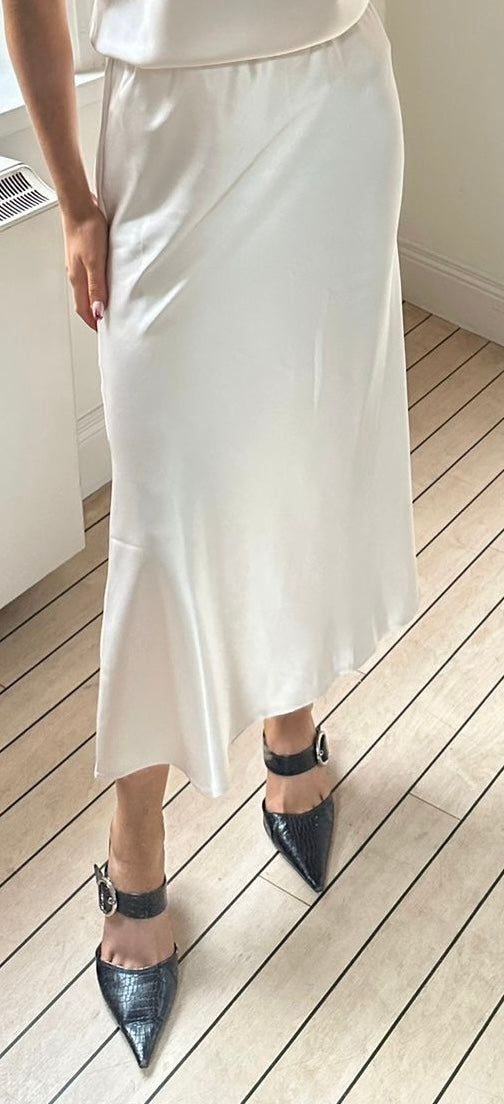 SJ - SATIN SKIRT IVORY