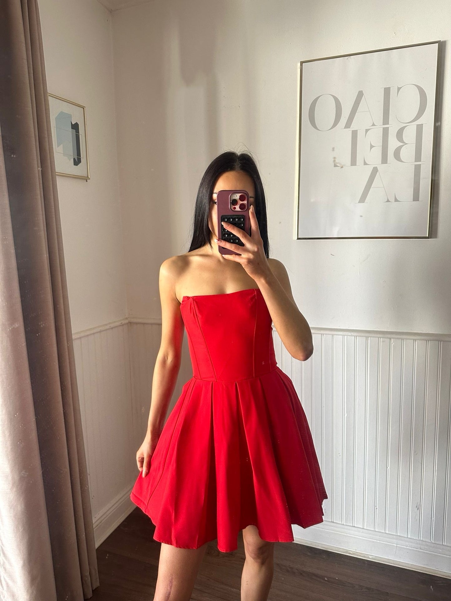 CAMILLE DRESS RED