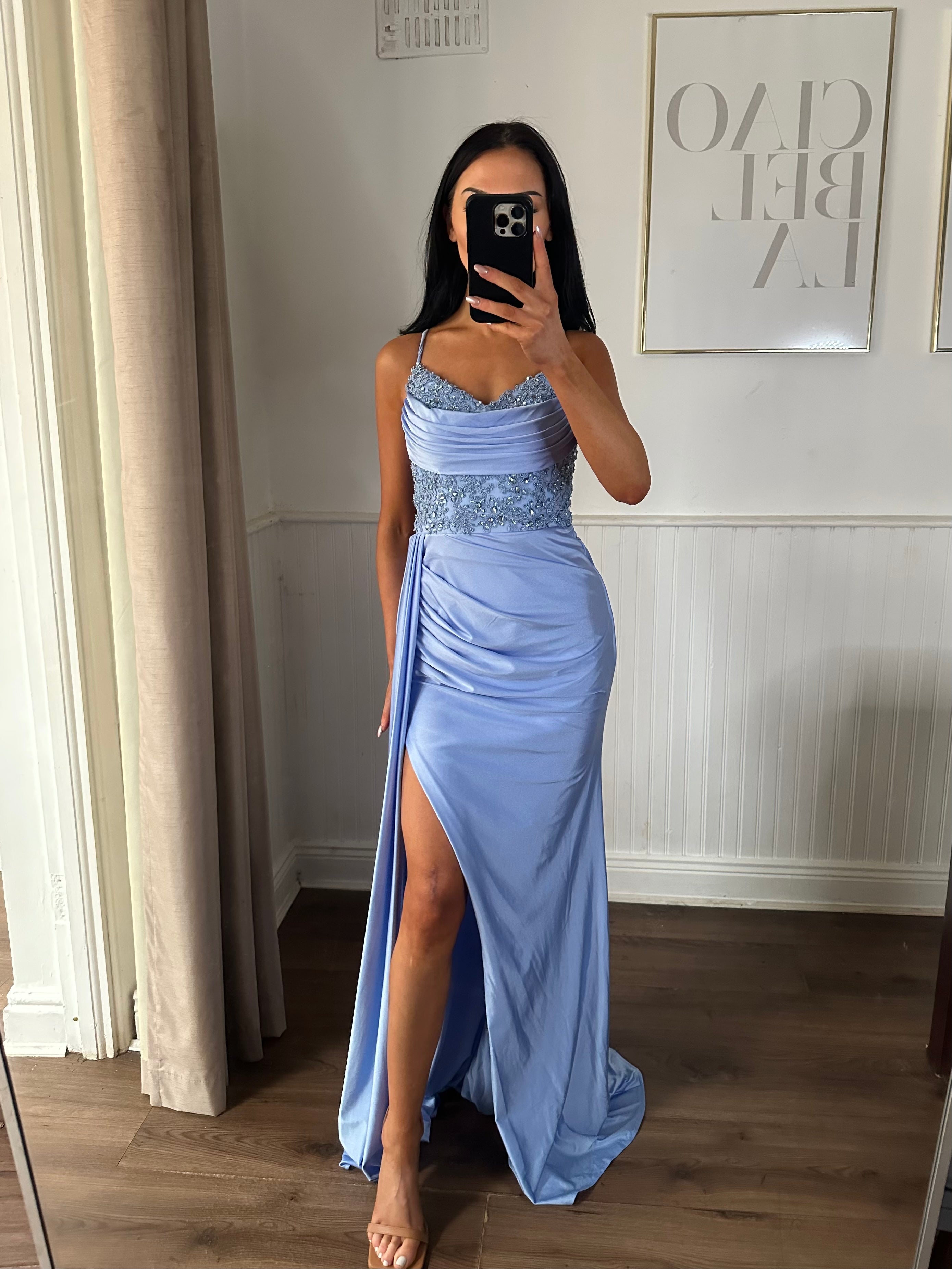 BABY BLUE DEBS DRESS