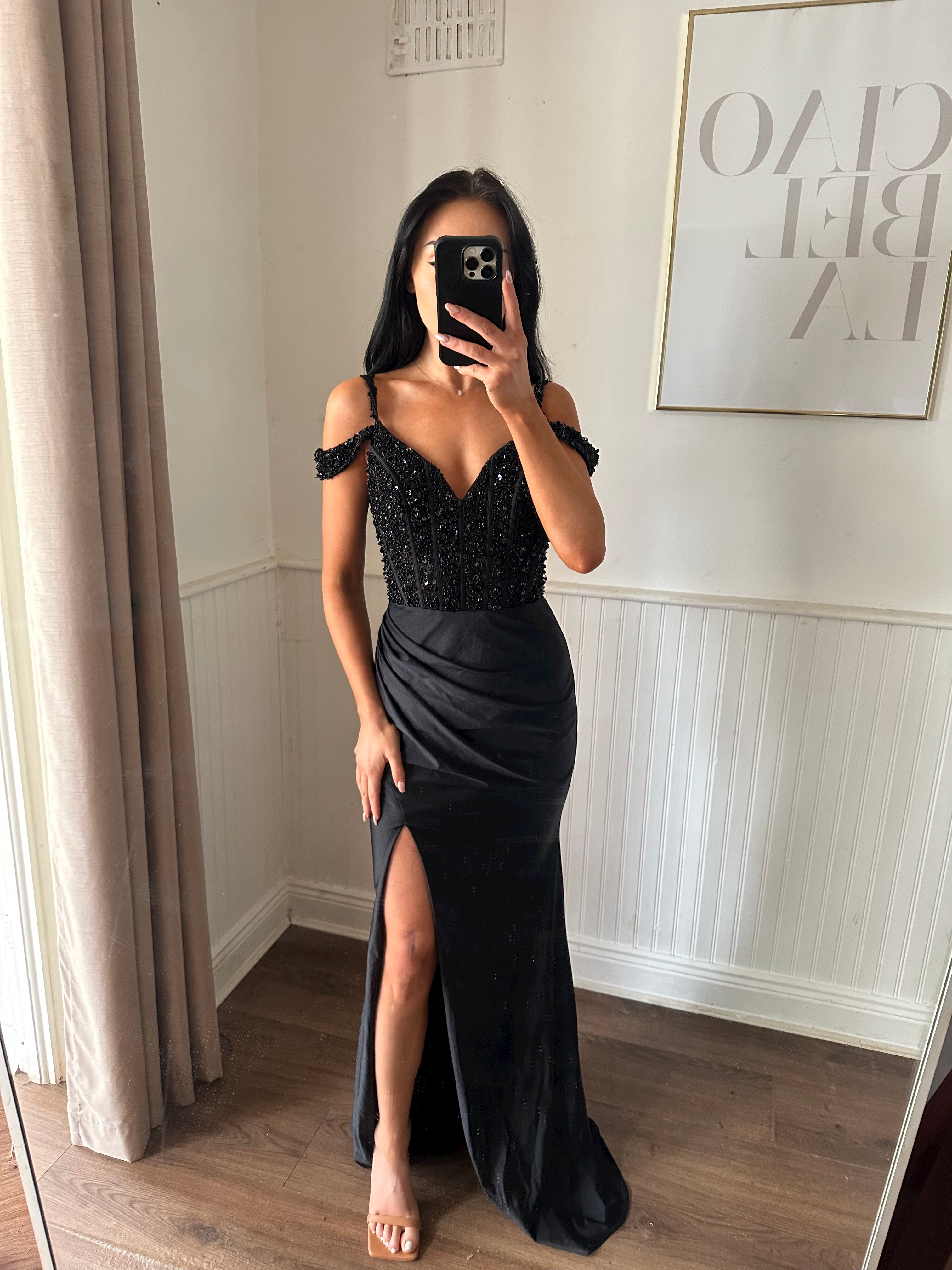 BLACK DEB DRESS DEBS DRESSES DUBLIN DEBS DRESSES IRELAND Starla Boutique