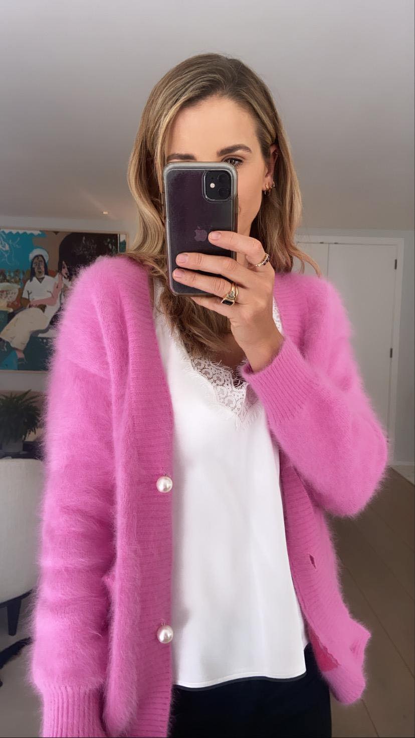 KIMMY PINK CARDIGAN – Starla Boutique