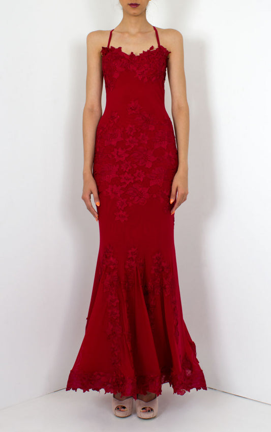 PORSIA GOWN BURGANDY DEBS DRESS DUBLIN