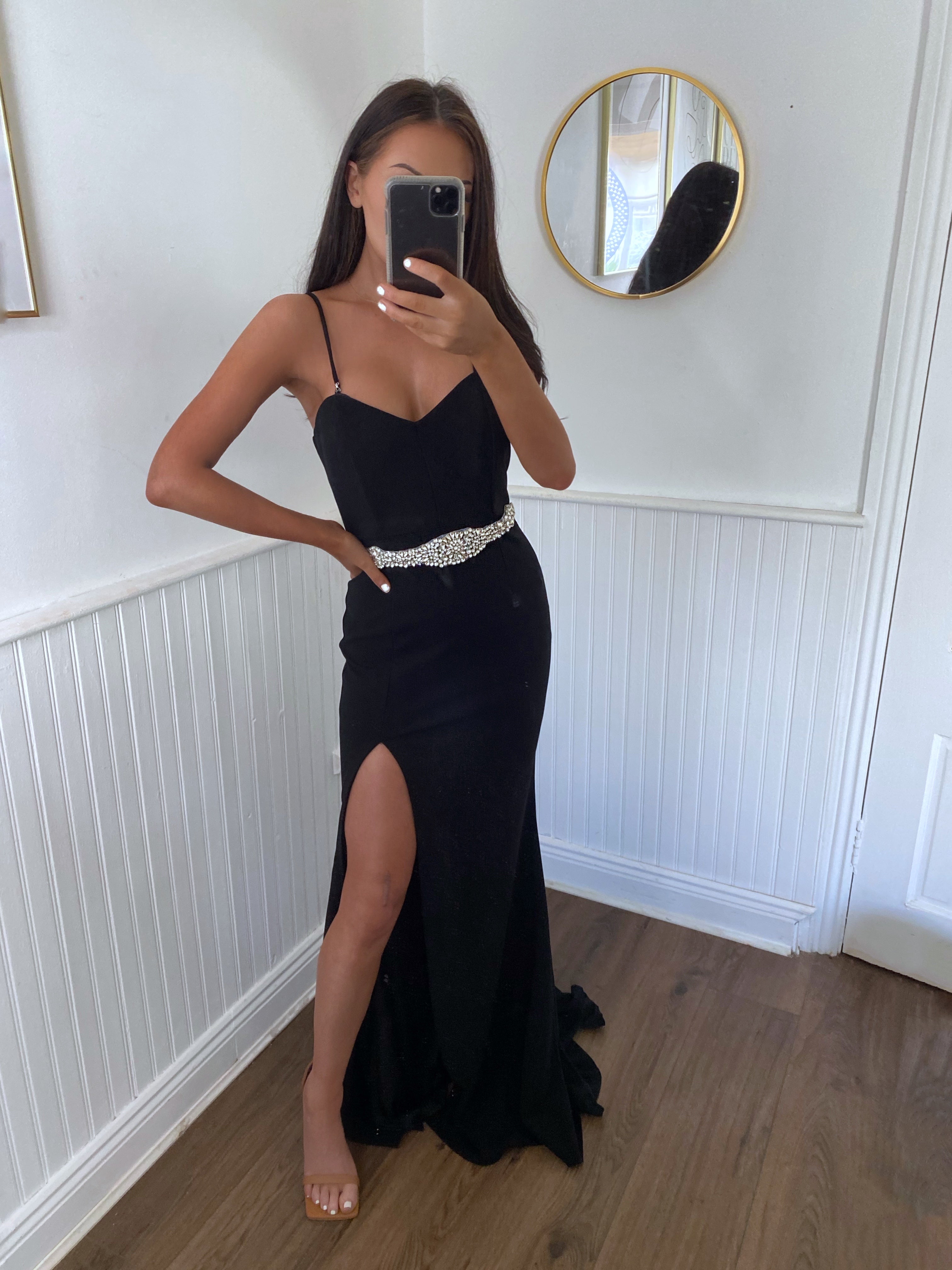 Black Straight Neck Maxi Dress | Classy going out outfits, Girls maxi  dresses, Black tie attire