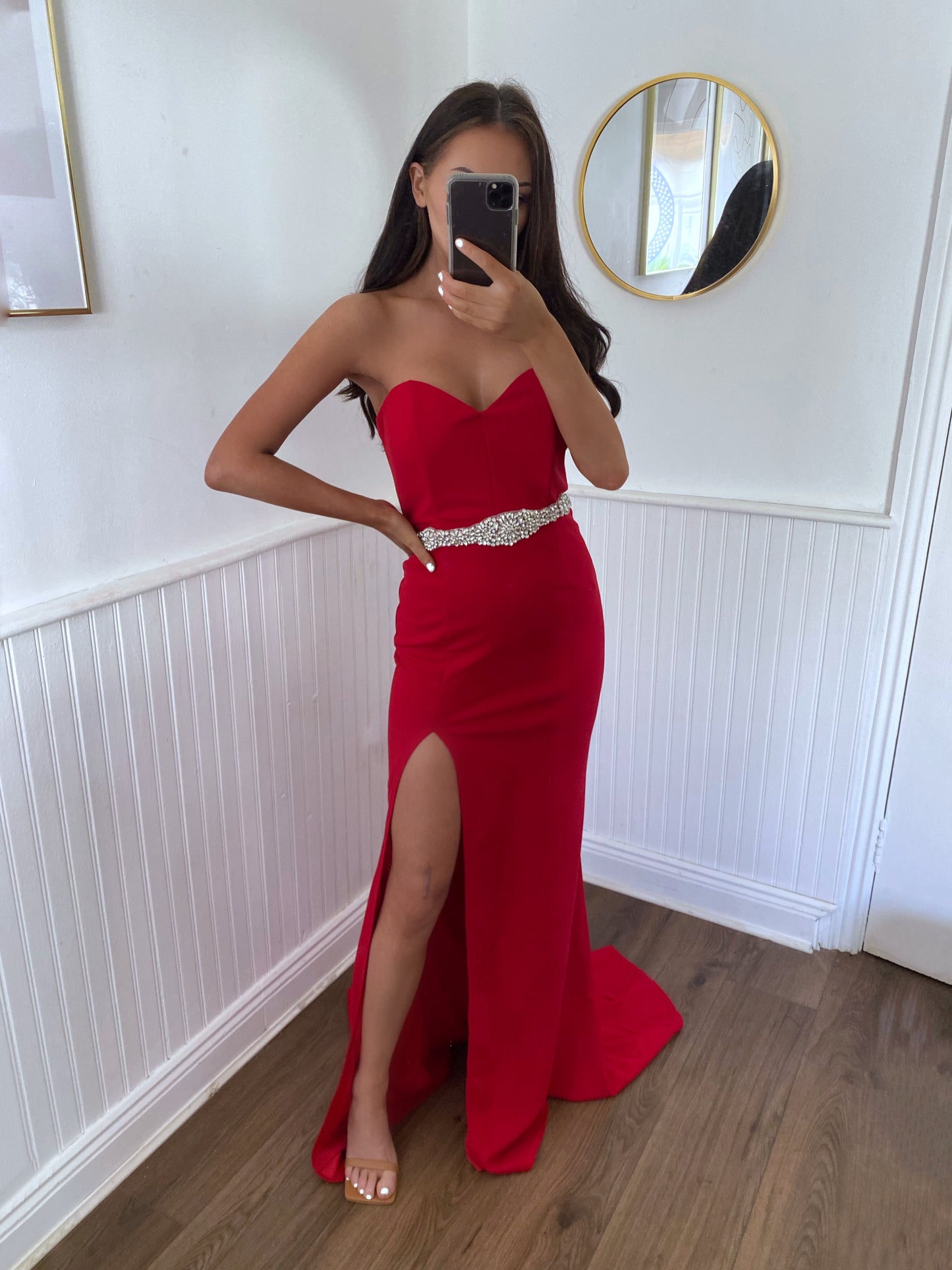 SWEETHHEART FITTED GOWN RED debs dress dublin