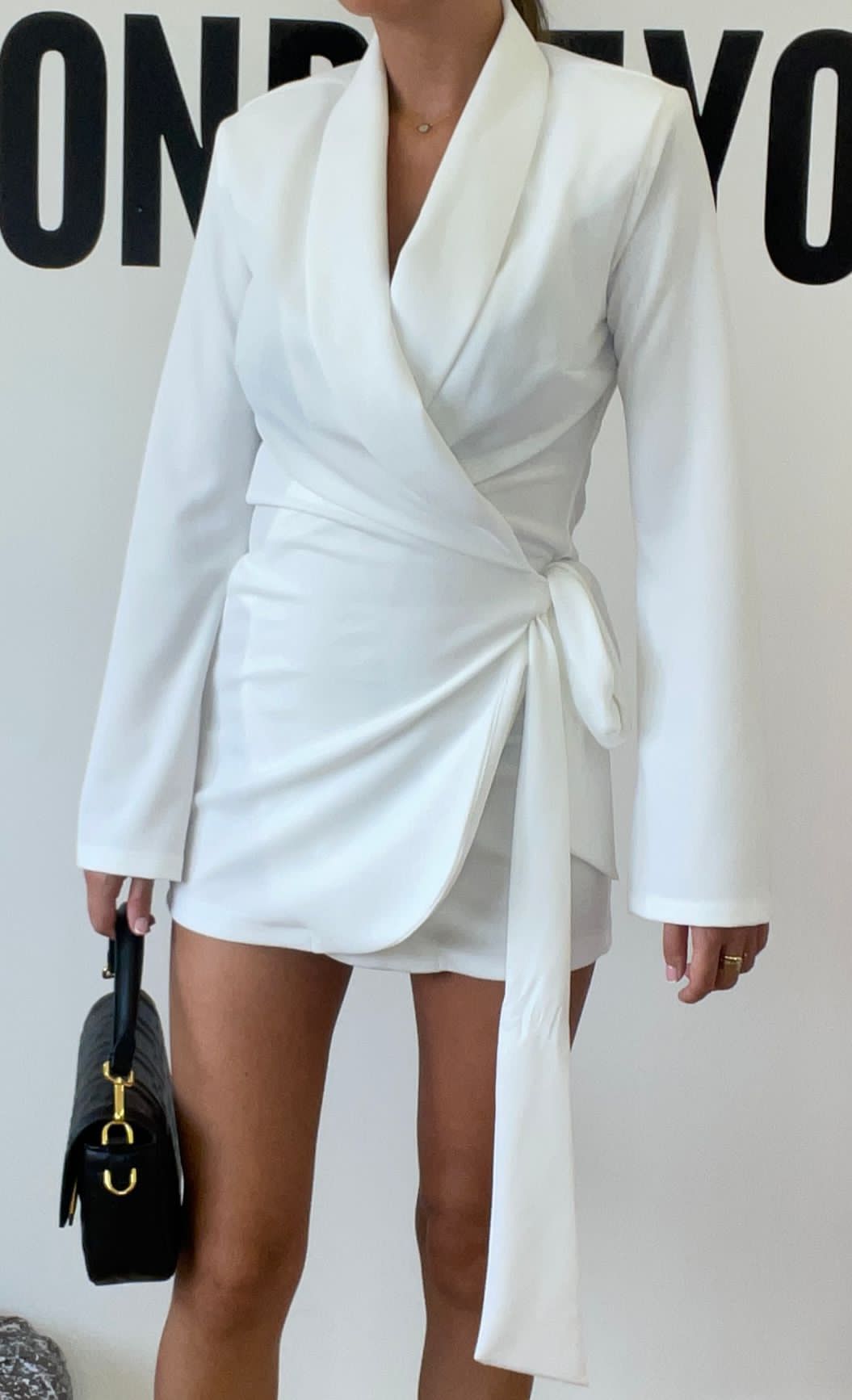 BLAZER DRESS WHITE