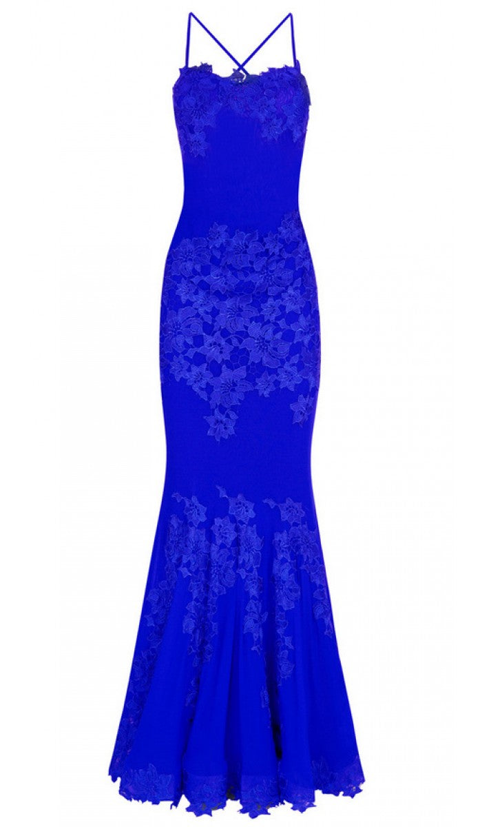 PORSIA COBALT BLUE LACE GOWN DEBS DRESS DUBLIN – Starla Boutique