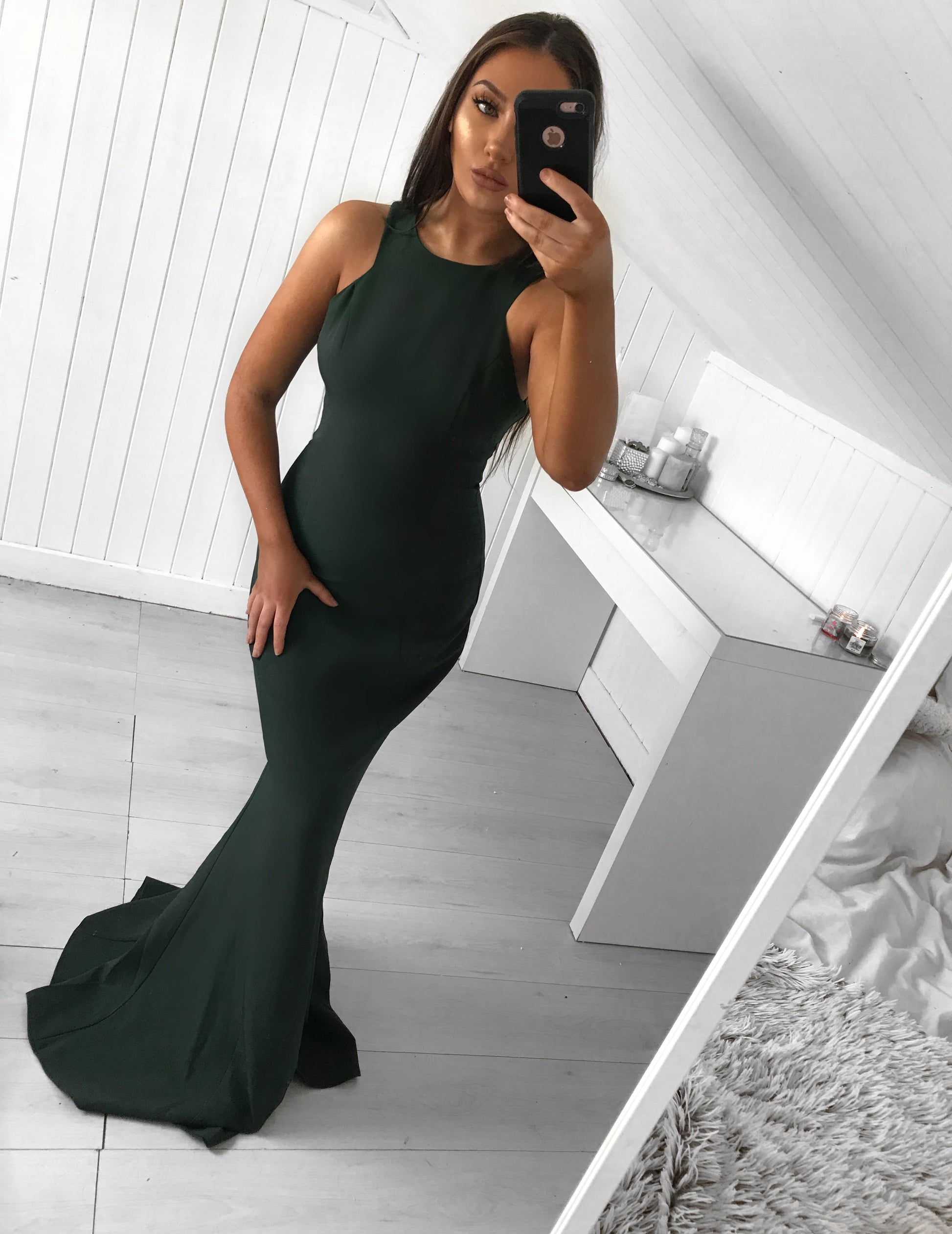 STARLA FITTED EMERALD GOWN- PERFECT FOR DEBS DRESSSS