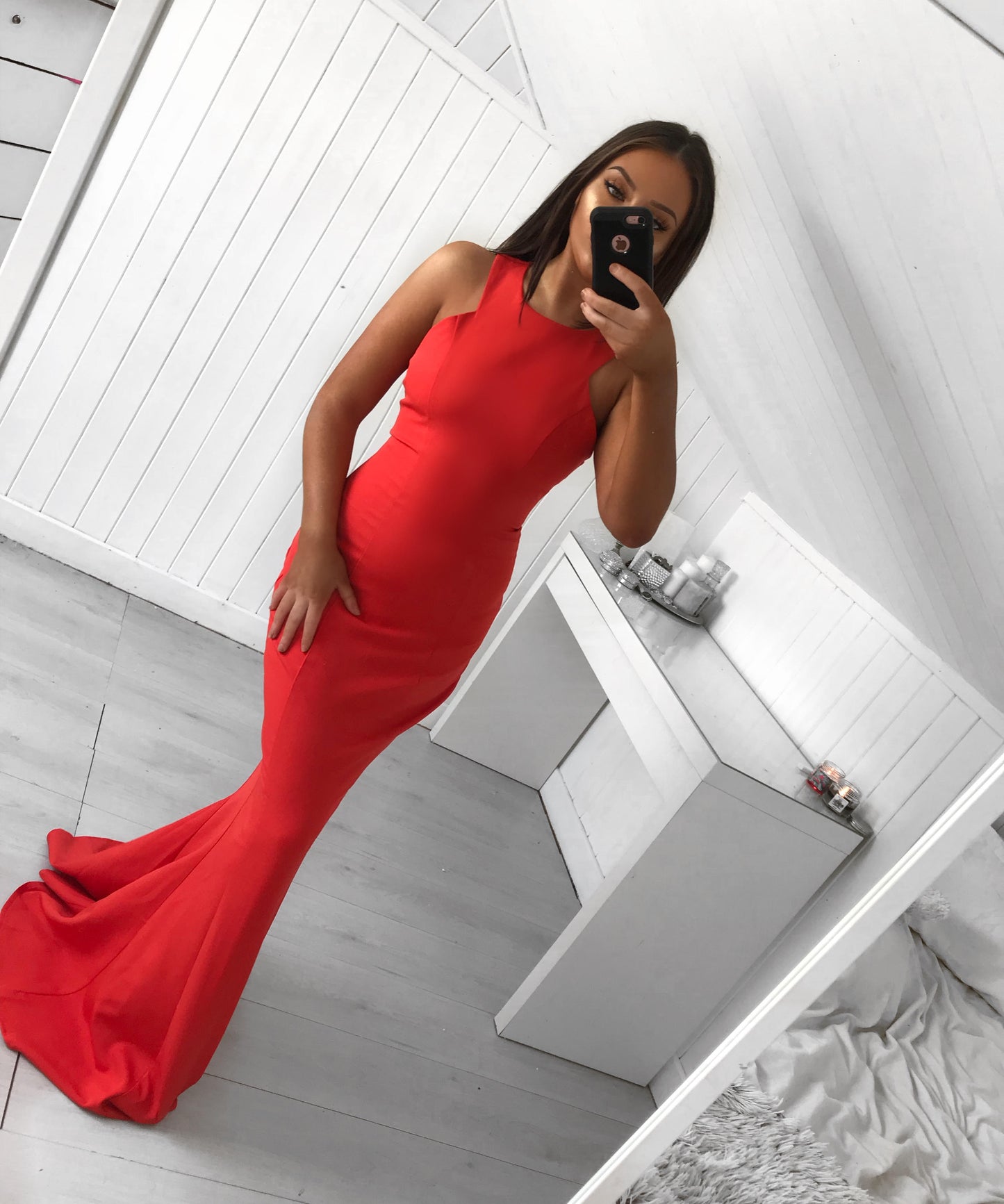 STARLA FITTED BRIGHT RED GOWN evening wear debs dresses dublin